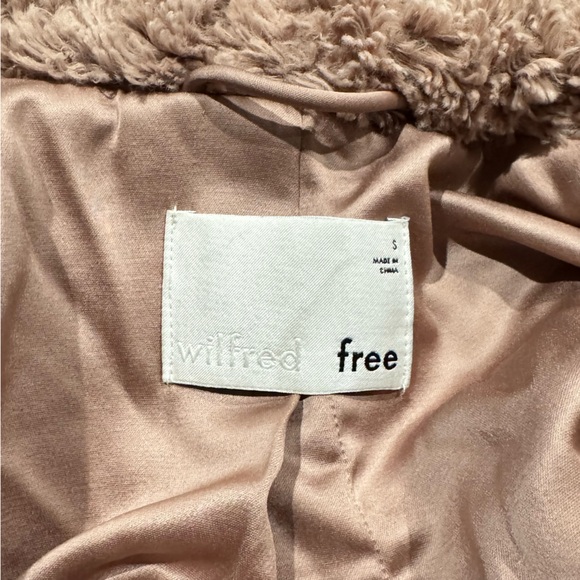 Aritzia Wilfred Free Grete Teddy Plush Jacket Women’s Small - Picture 4 of 6